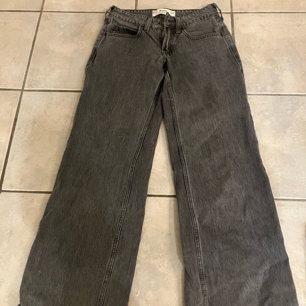 Hollister grey low rise baggy jeans